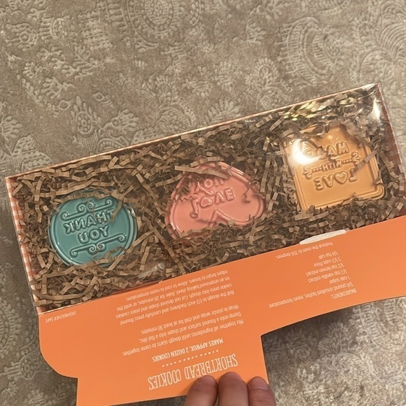 Brand New Hallmark Cookie Press Set of 3 Shortbread Recipe Thank You Love You - Picture 6 of 11
